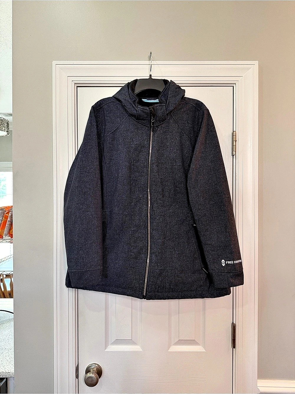 Free Country Women's Hooded Jacket Black Size 2X Like New
